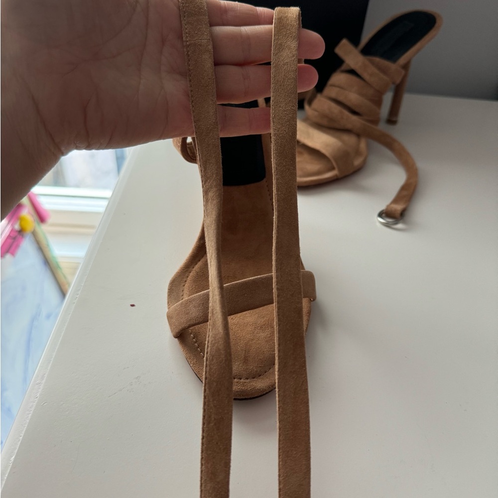Alexander Wang Tan Suede Heels - Picture 7 of 16